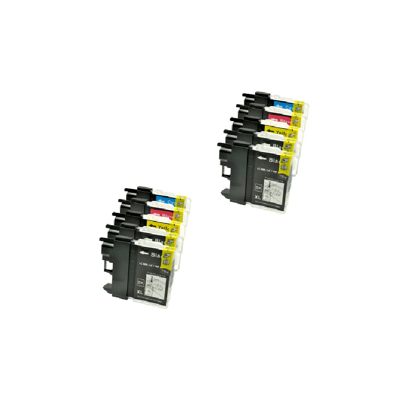 Komplet 10 kompatibilnih kartuš LC980 Brother (4 barve)