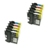 Komplet 10 kompatibilnih kartuš LC980 Brother (4 barve)