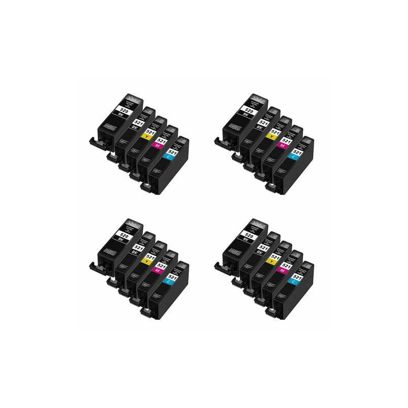 Set od 20 patrona PGI 520, CLI 521 Canon (4 boje)