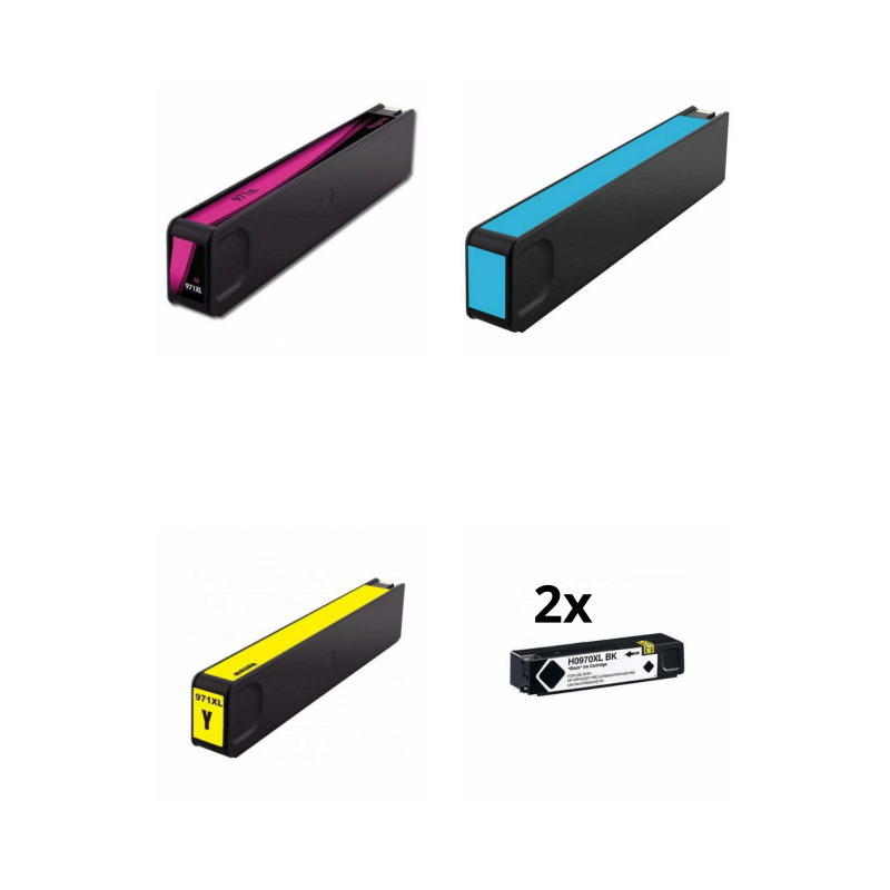 Set od 5 kompatibilnih tonera HP 970XL i 971XL