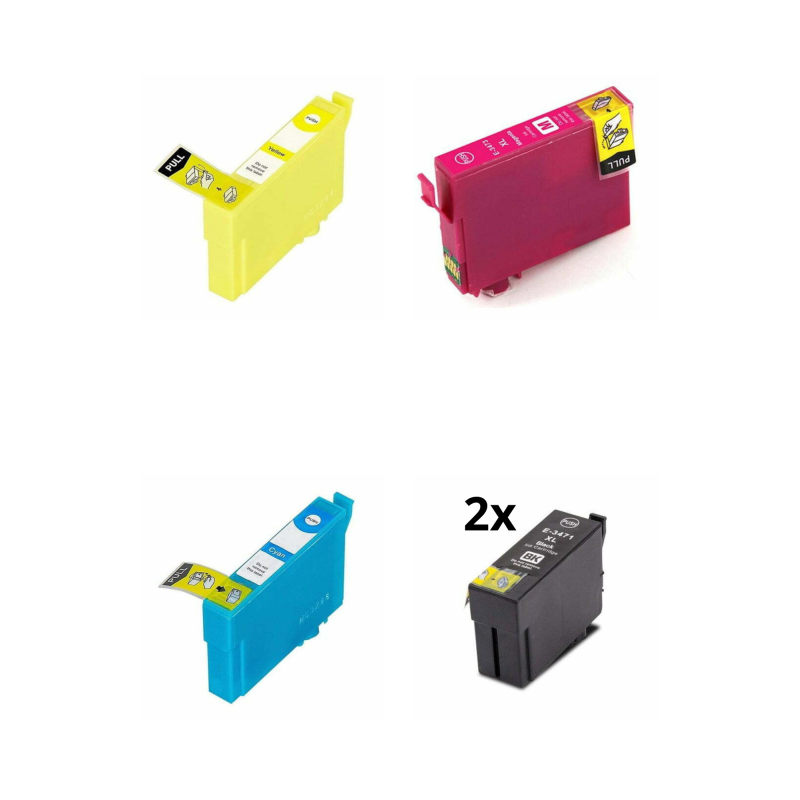 Komplet 5 kompatibilnih kartuš T3471 - T3474 Epson