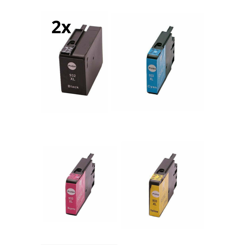 Komplet 5 kompatibilnih kartuš 932XL in 933XL HP