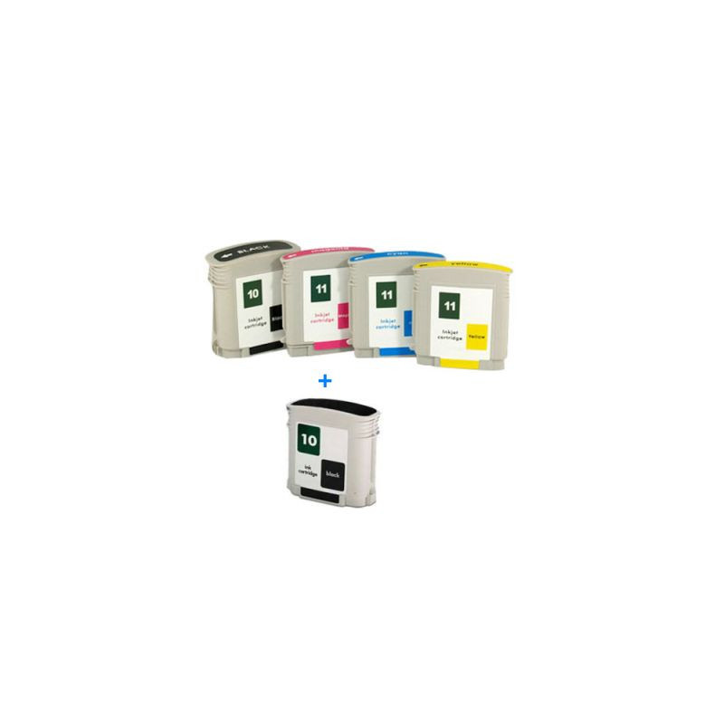 Komplet 5 kartuš HP10, HP11 za HP (4 barve)