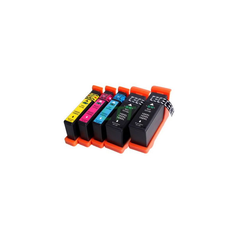 Set od 5 kompatibilnih uložaka 100 za Lexmark (4 boje)