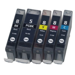 Set od 5 patrona CLI 8, PGI 5 za Canon (4 boje)