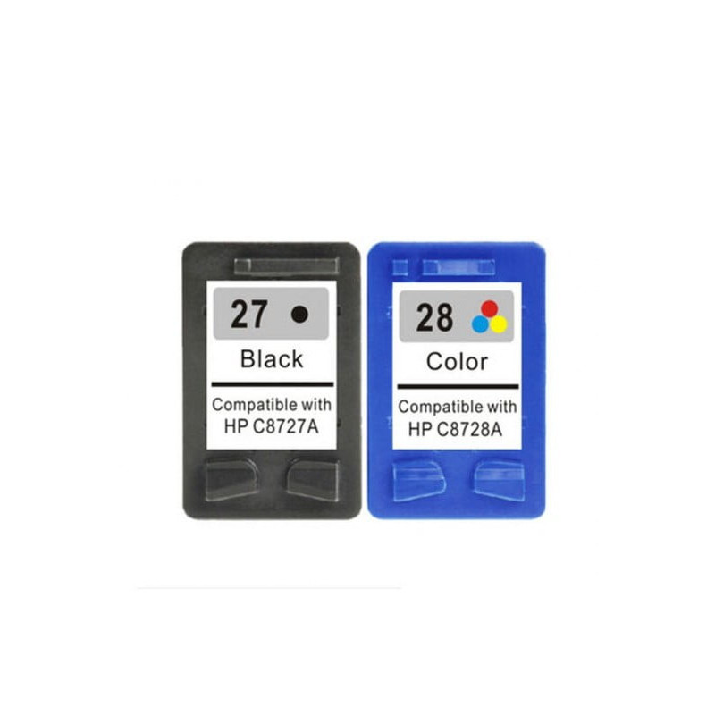 Un set di cartucce compatibili HP 27 e 28 per HP