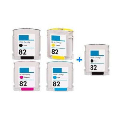Set di 5 cartucce HP 82XL per HP (4 colori)