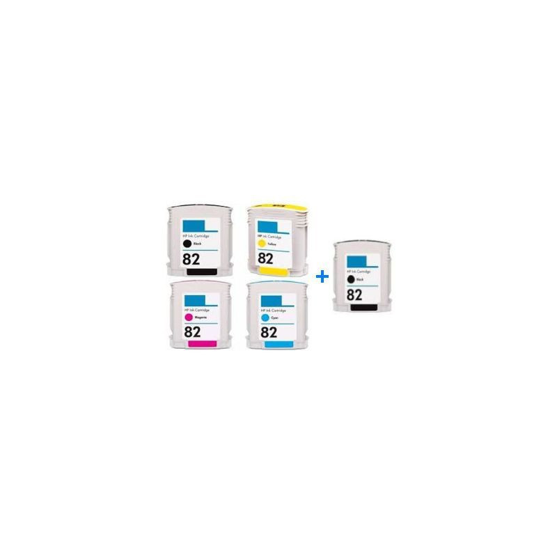 Set od 5 HP 82XL uložaka za HP (4 boje)